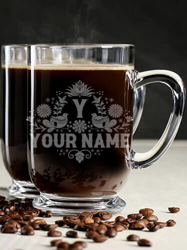 Hispanic Monogram : Coffee Mugs - Engraved