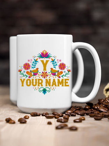 Hispanic Monogram : Ceramic Coffee Mugs