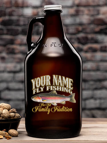 Fly Fishing Family Tradition : Beer Growlers - Color Printed
