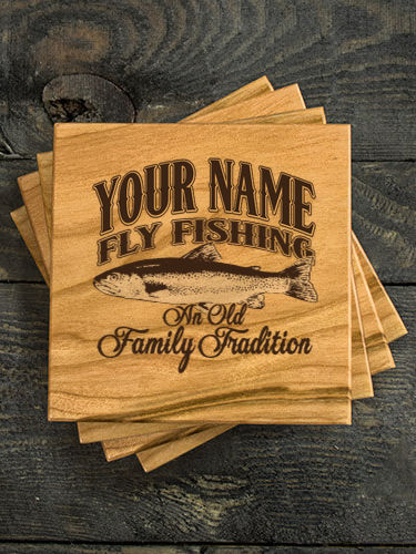 Fly Fishing Family Tradition : Coasters - Engraved