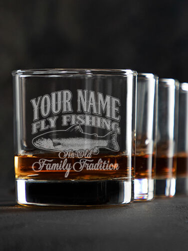Fly Fishing Family Tradition : Rocks Glasses - Engraved