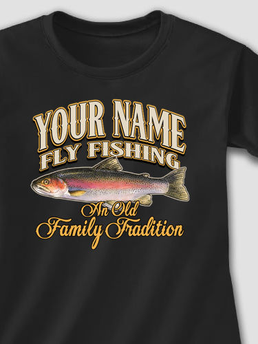 Fly Fishing Family Tradition : Adult Ladies Fitted T-Shirt