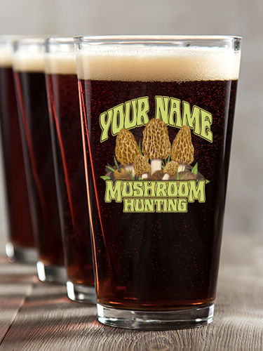 Mushroom Hunting : Pint Glasses - Color Printed