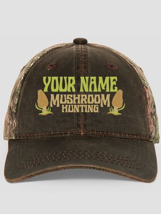 Mushroom Hunting : Embroidered 2-Tone Camo Hats
