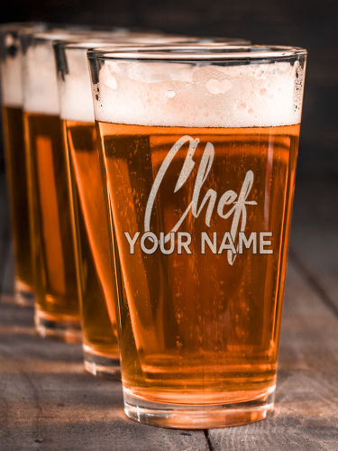 Chef : Pint Glasses - Engraved