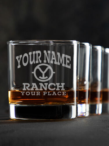Ranch Monogram : Rocks Glasses - Engraved