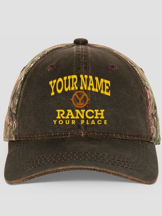 Ranch Monogram : Embroidered 2-Tone Camo Hats