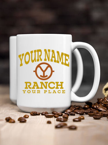 Ranch Monogram : Ceramic Coffee Mugs