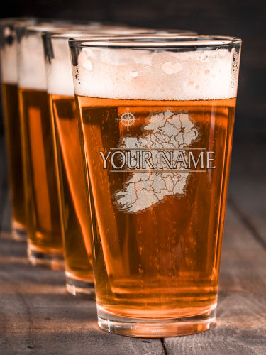 Irish Heritage : Pint Glasses - Engraved