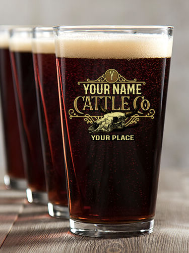Cattle Company : Pint Glasses - Color Printed