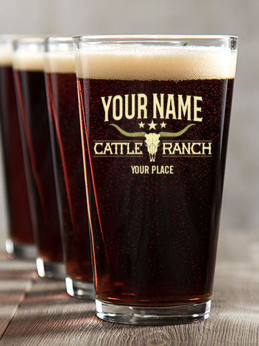 Cattle Ranch : Pint Glasses - Color Printed