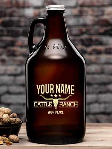 Cattle Ranch : Beer Growlers - Color Printed
