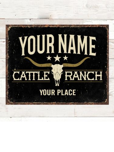 Cattle Ranch : Tin Signs