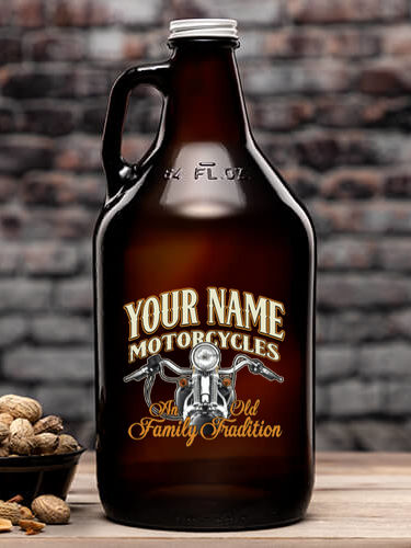 Motorcycle Family Tradition : Beer Growlers - Color Printed