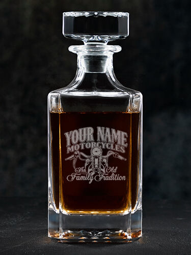 Motorcycle Family Tradition : Whiskey Decanter - Engraved