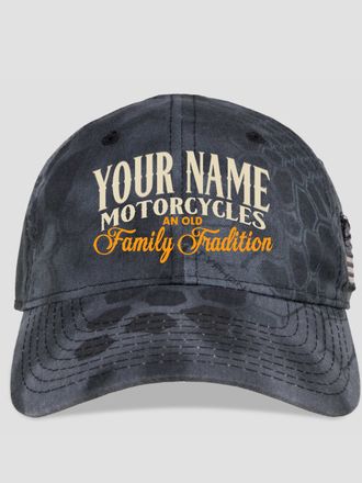 Motorcycle Family Tradition : Embroidered Kryptek Tactical Camo Hats