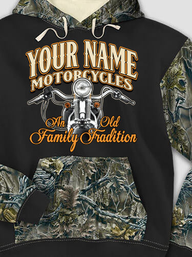 Motorcycle Family Tradition : Printed 2-Tone Camo Hoodies