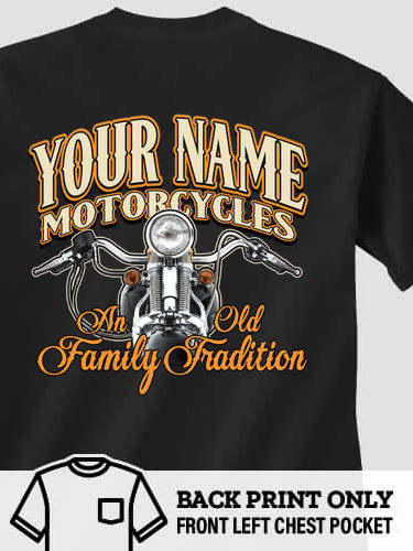 Motorcycle Family Tradition : Printed Pocket T-Shirts