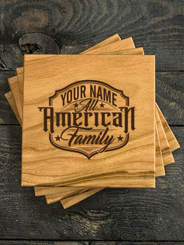 All-American Family : Coasters - Engraved