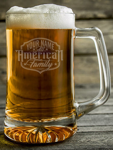 All-American Family : Beer Mugs - Engraved