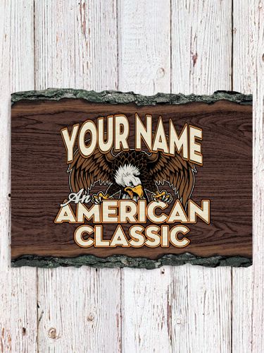 American Classic : Faux Sliced Log Plaque