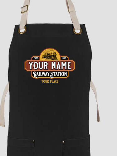 Railway Station : Printed Canvas Work Aprons