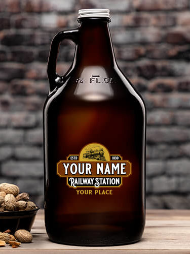 Railway Station : Beer Growlers - Color Printed