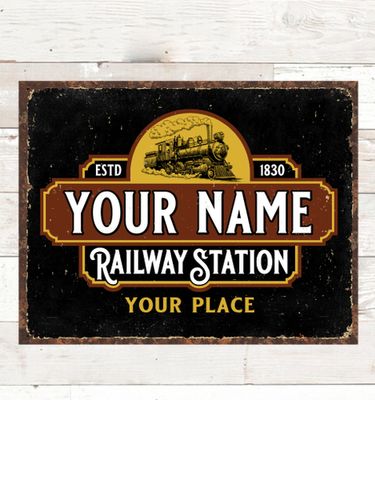 Railway Station : Tin Signs