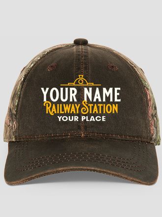 Railway Station : Embroidered 2-Tone Camo Hats