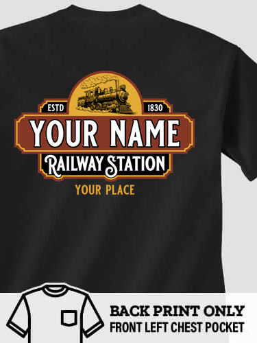 Railway Station : Printed Pocket T-Shirts