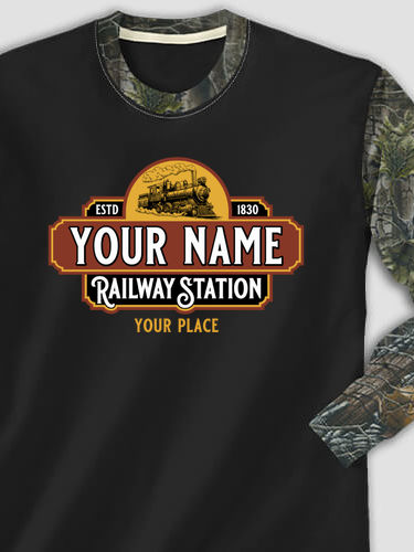Railway Station : Printed 2-Tone Camo Long Sleeves