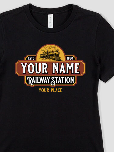 Railway Station : Premium Ladies T-Shirts
