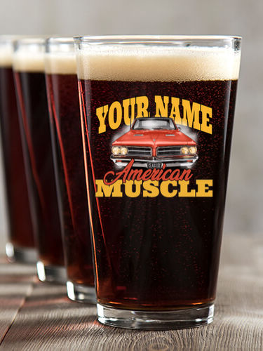 American Muscle Car : Pint Glasses - Color Printed