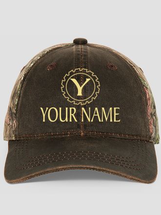Woodworking Monogram : Embroidered 2-Tone Camo Hats