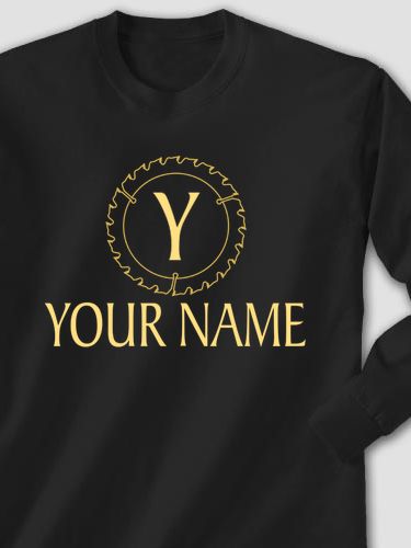 Woodworking Monogram : Printed Long Sleeves