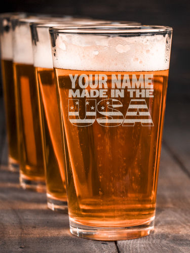 USA Family : Pint Glasses - Engraved