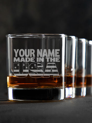 USA Family : Rocks Glasses - Engraved