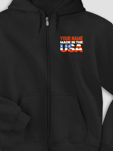 USA Family : Embroidered Zip Hoodies