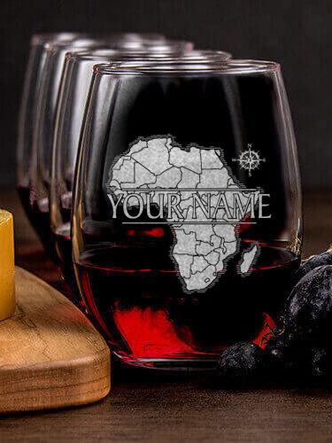 African Heritage : Cheese Board Wine Glass Gift Sets - Engraved