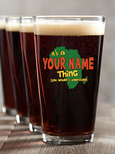 African American Thing : Pint Glasses - Color Printed