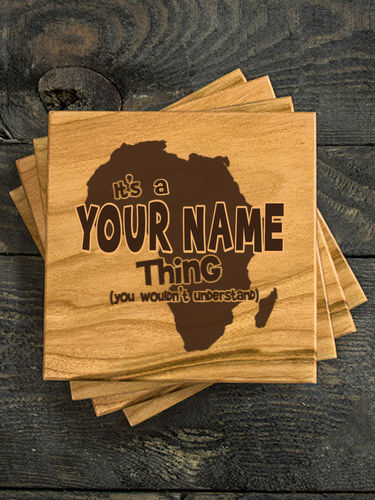 African American Thing : Coasters - Engraved