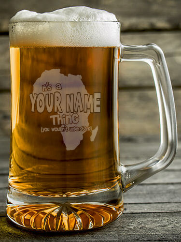 African American Thing : Beer Mugs - Engraved