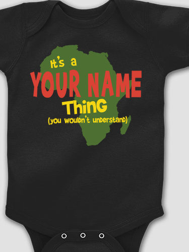 African American Thing : Printed Baby Bodysuits