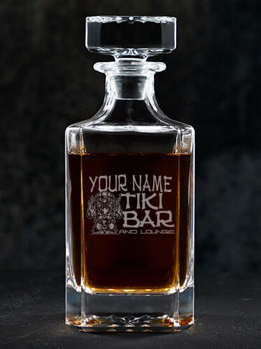 Tiki Bar : Whiskey Decanter - Engraved