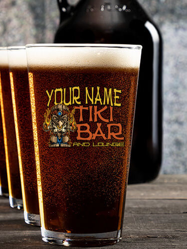 Tiki Bar : Growler Pint Glass Gift Sets - Color Printed