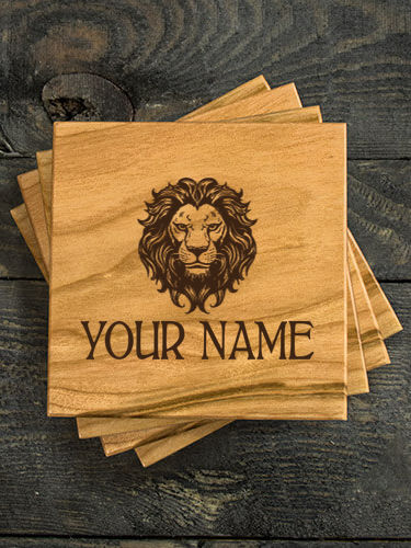 Lion : Coasters - Engraved