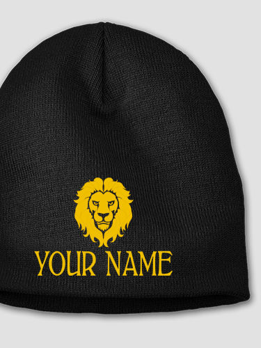 Lion : Embroidered Beanies