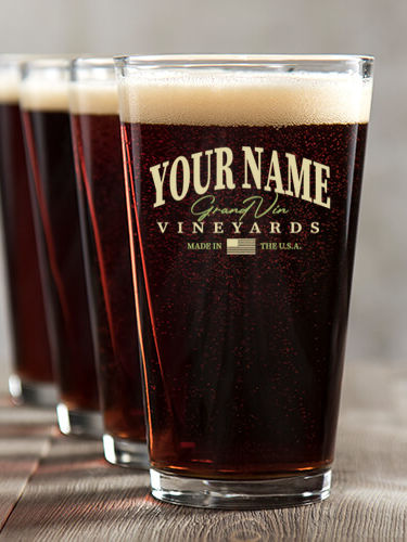 Grand Vineyards : Pint Glasses - Color Printed