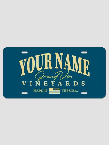 Grand Vineyards : License Plates
