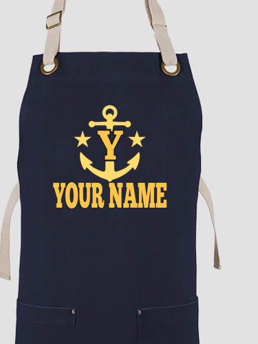 Nautical Monogram : Printed Canvas Work Aprons